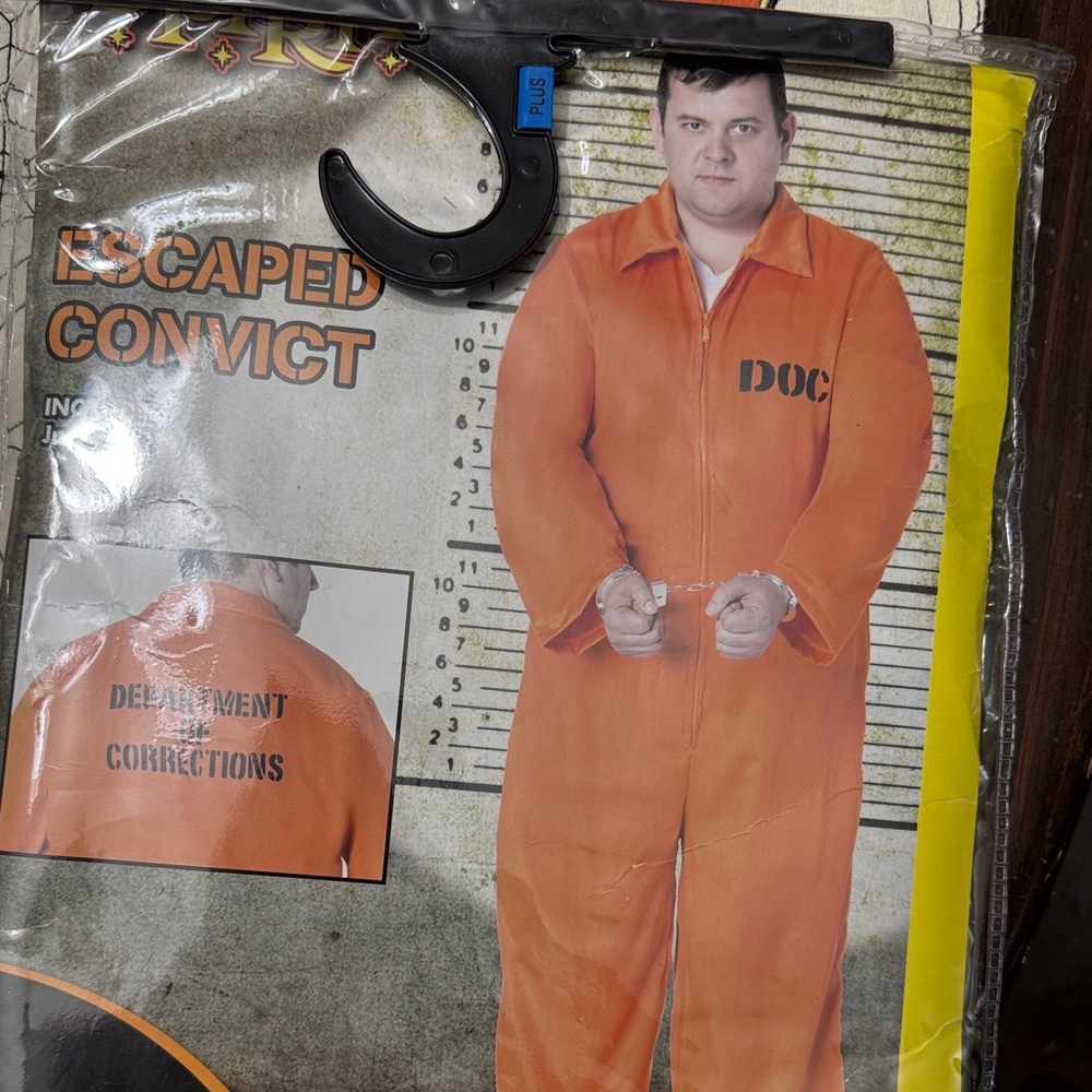 Orange Escaped Convict Costume